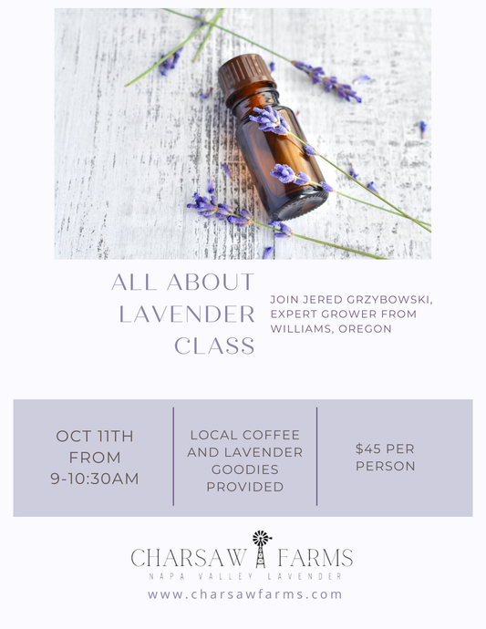 Lavender Class in Napa!
